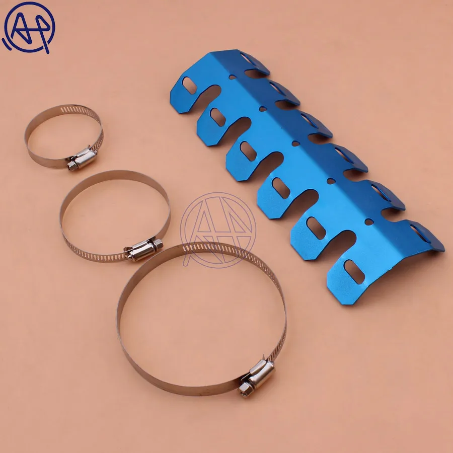 Universal Motorcycle Exhaust Muffler Pipe Protector Heat Shield Cover For Honda Suzuki Harley Chopper