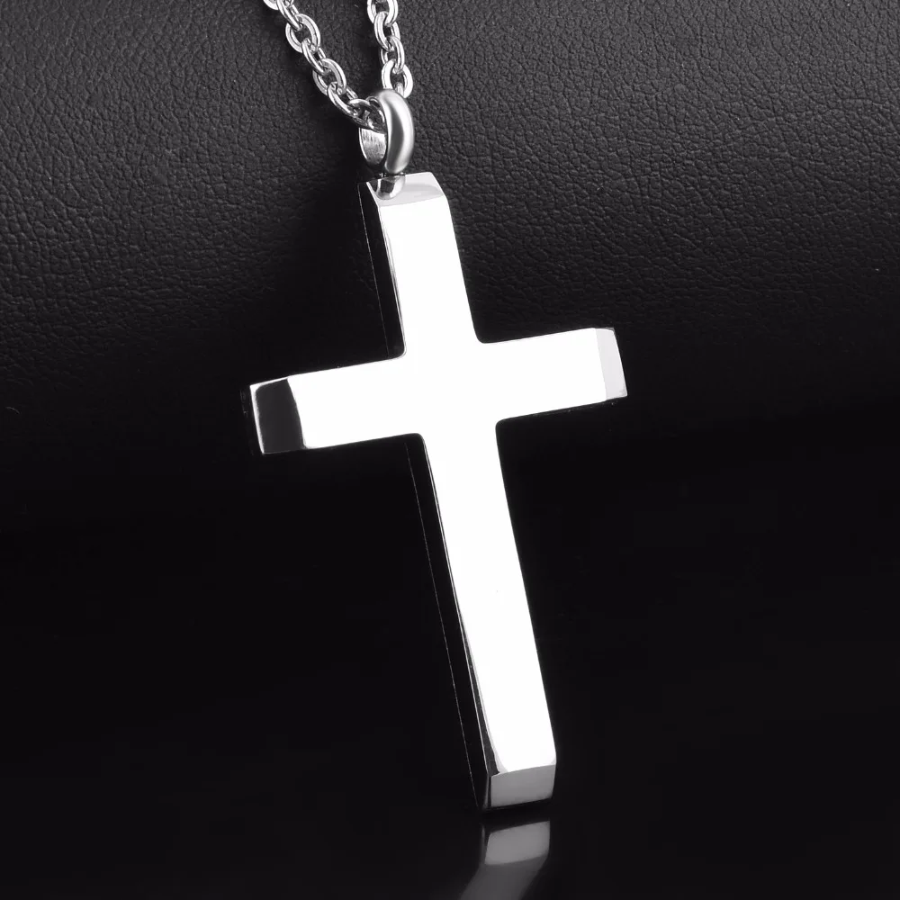 Wholesale Stainless Steel Fashion Quality Religious Jewelry Jesus Cross Necklace Pendant Jewelry Dropship 20\