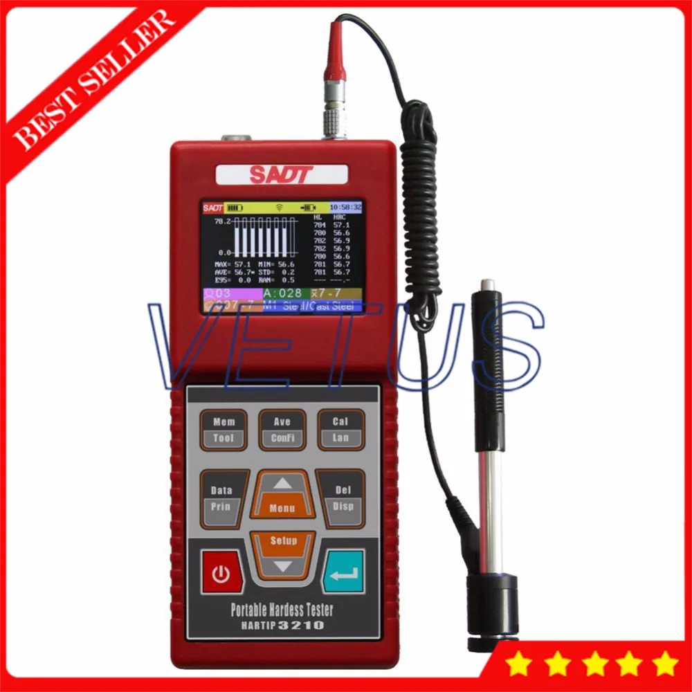 Digital Portable Leeb Hardness Tester Meter Gauge Measurement With Measuring Range HL170-960 Multi Language Memory 25000 Data