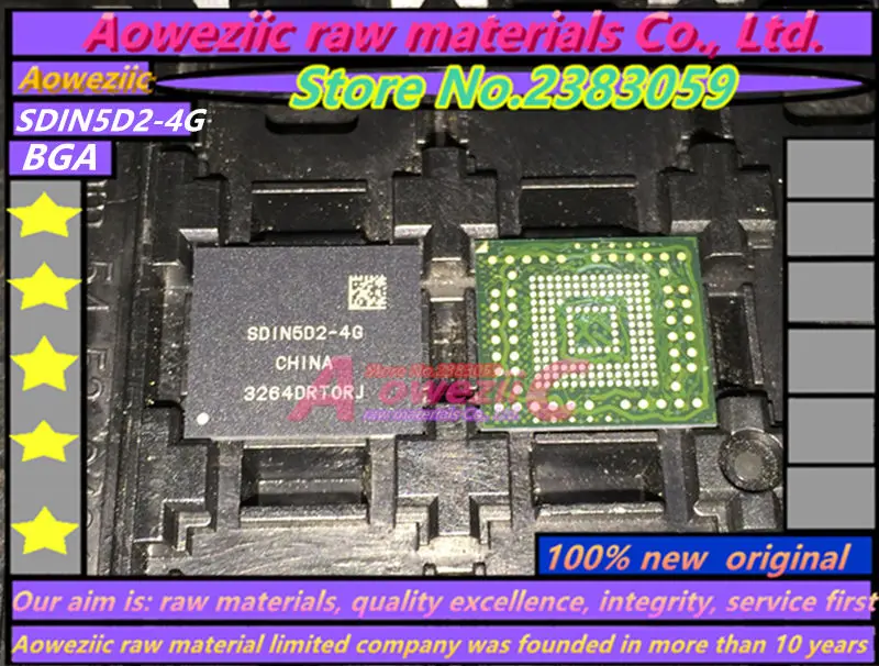 Aoweziic  100% new original  SDIN5D2-4G  BGA   Memory chip  SDIN5D2 4G