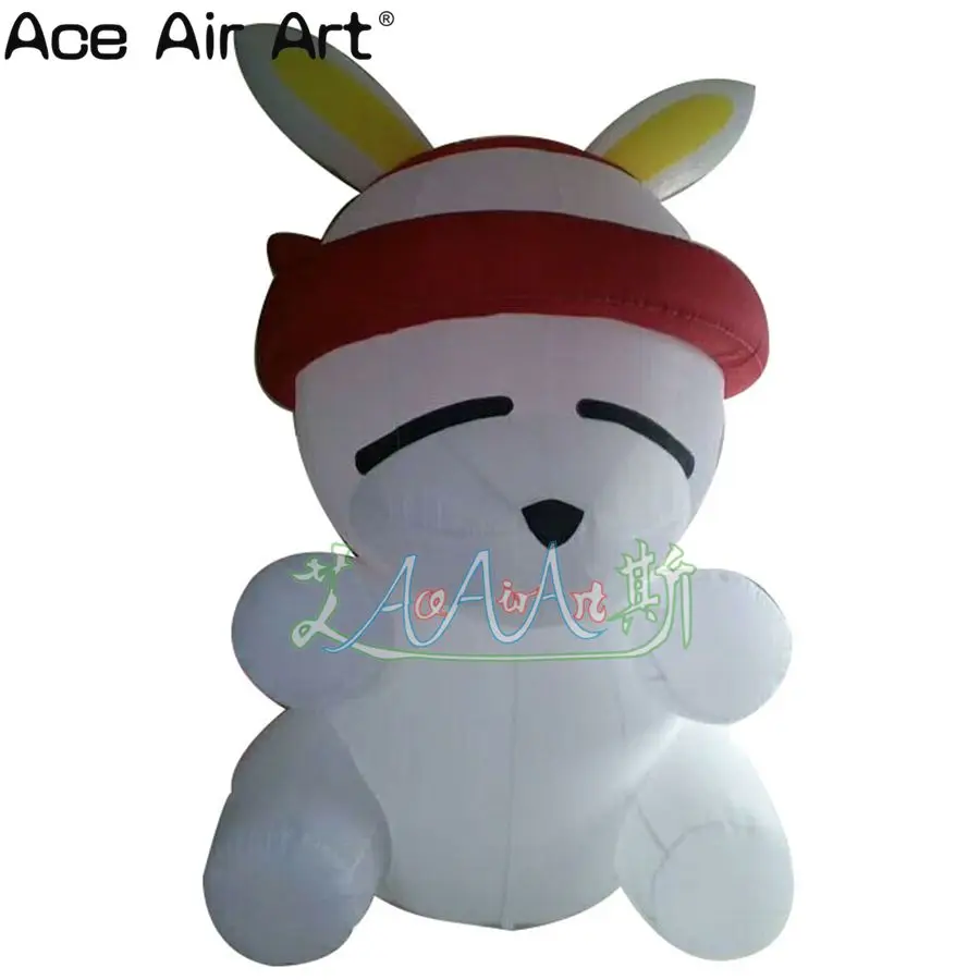 3m H giant lovely inflatable rabbit cartoon replica, inflatable animal bunny model for party