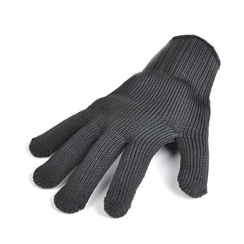 

2pairs Black stainless steel wire resistace Gloves Camp Outdoor Anti-cutting breathable work gloves Safety Anti-abrasion gloves