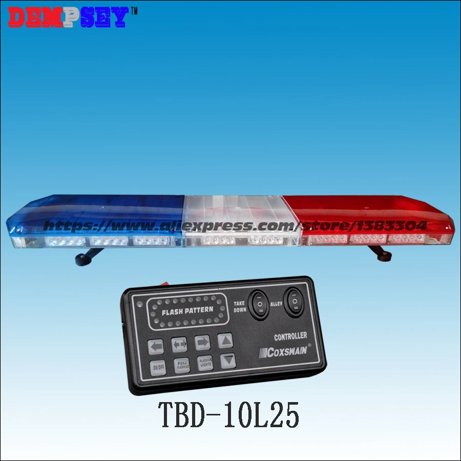 

TBD-10L25 LED Lightbar, waterproof, for ambulance/fire truck/police/ vehicle ,18 flash patterns,