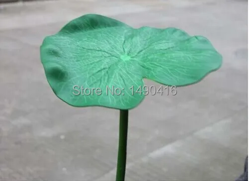 5pcs 28cm=11inch  Artificial Lotus Leaf with Stem Water Lily For DIY Garden Pool Decoration dance props