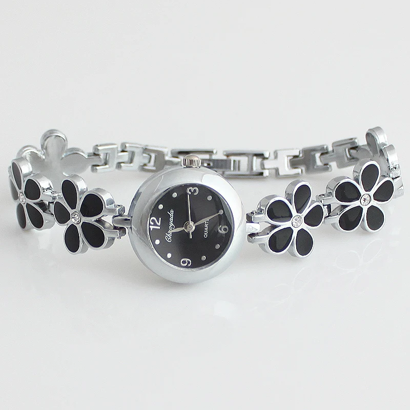 Chaoyada 10 partes moda flores faixa ouro rosa presente feminino casual quartzo vestido de pulso mistura relógios de pulso o31m10 presentes para mulheres