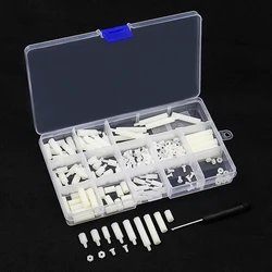 210 pcs/lot Raspberry Pi Screws Kits Plastic Screws and Nuts + Screwdriver + Storage Box Case for RC Aircraft FPV Orange Pi
