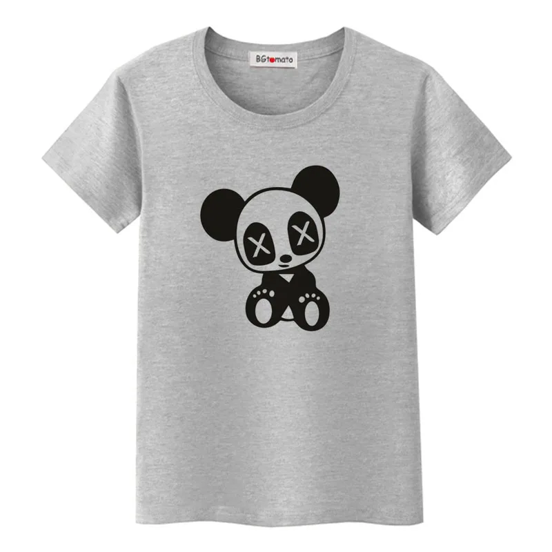 

BGtomato Lovely panda tops Tees femme new arrival casual summer tshirt Hot Sale Panda t-shirt friends kawaii women shirts