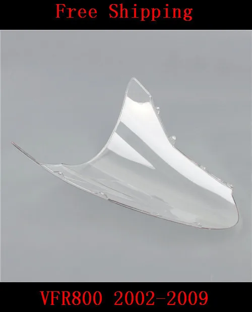 For Honda VFR800 2002-2009 VFR 800 motorcycle Double bubble windshield windscreen white