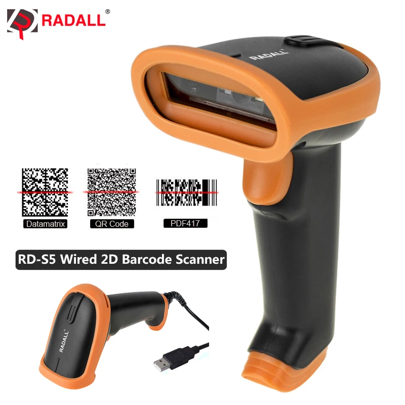 radall barcode scanner portatil 1d e 2d sem fio pagamento de tela suporte pc linux mac 01