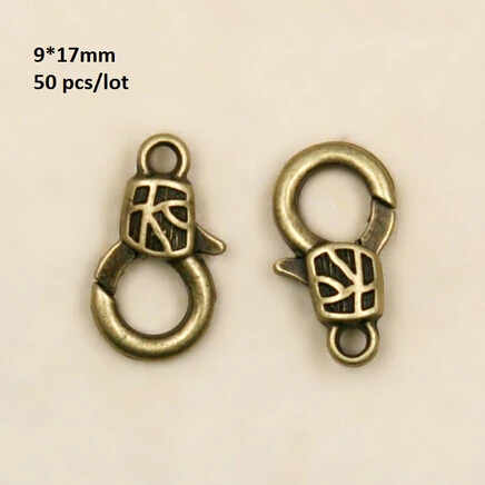 Новинка 2015, 5 различных размеров, бронзовые застежки в форме сердца, застежка для украшений, застежка для крючков