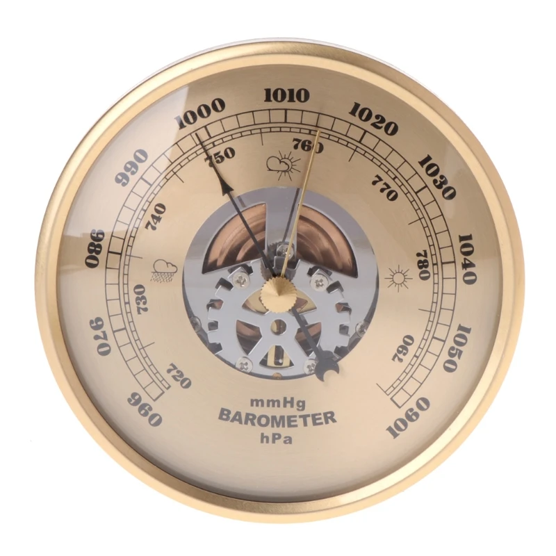 108mm Wall Mounted Barometer Perspective Round Dial Air Weather Station mmHg/hPa