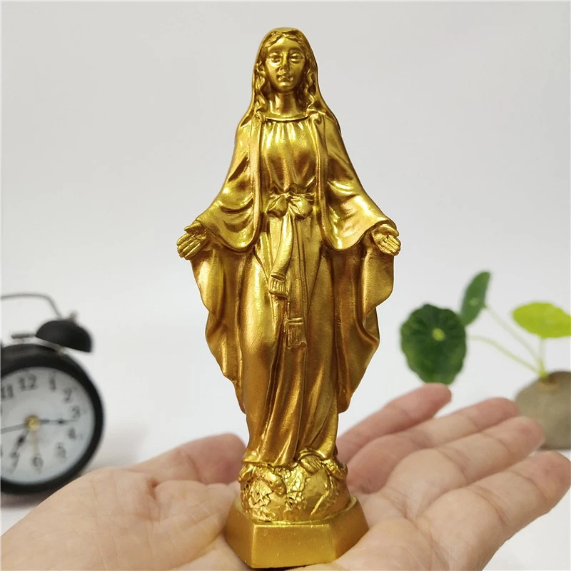 Golden Jesus & Madonna Figurines 6