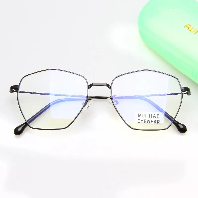 New Polygon Eyeglasses Frame Fashion Optical Glasses Unisex Design Fill Prescription Lenses Popular Alloy Spectacles Frames 9170