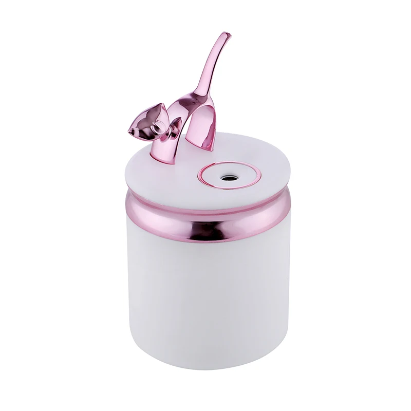 Увлажнитель с милым котом, креативные подарки, настольный USB, мини-диффузор для воды, 180 мл, красочный ночник, туманообразователь для домашнего офиса