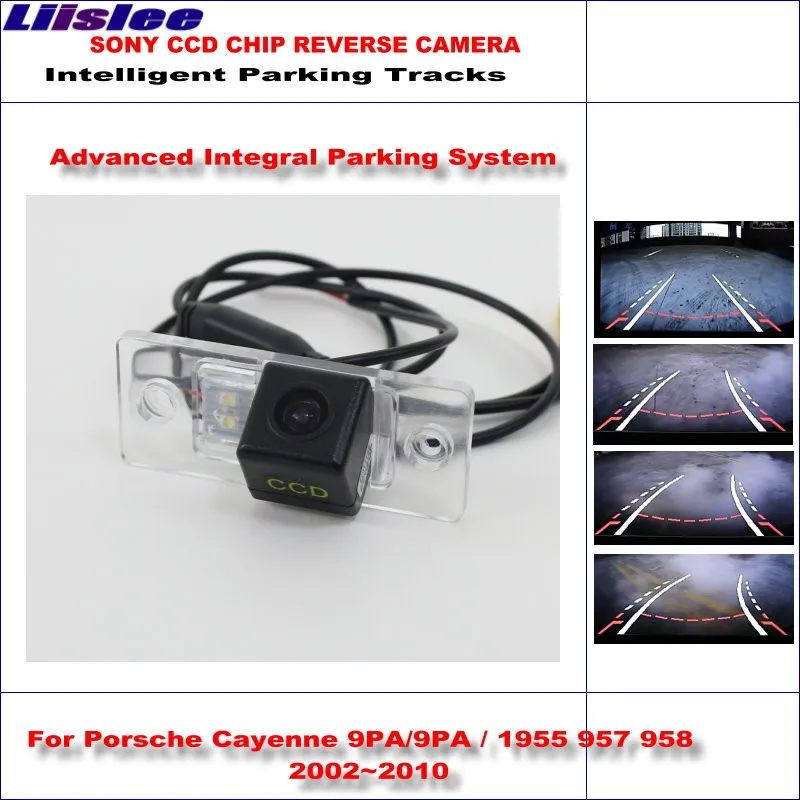 

Auto HD CCD Rear Camera For Porsche Cayenne 9PA / 1955 957 958 2002~2010 Intelligent Parking Tracks Reverse NTSC RCA AUX