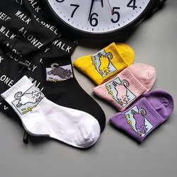 Japan Harajuku Women Cute Cartoon Animal  Cat Cotton Socks Handsome Men Funny Novelty Creative Unisex Socks