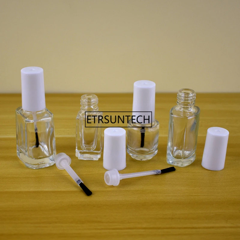 

Empty Cosmetic Containers Nail Polish Bottle with Lid Brush 4ML 5ML 8ML 10ML Travel Empty Small Glass Essential Bottle F1891