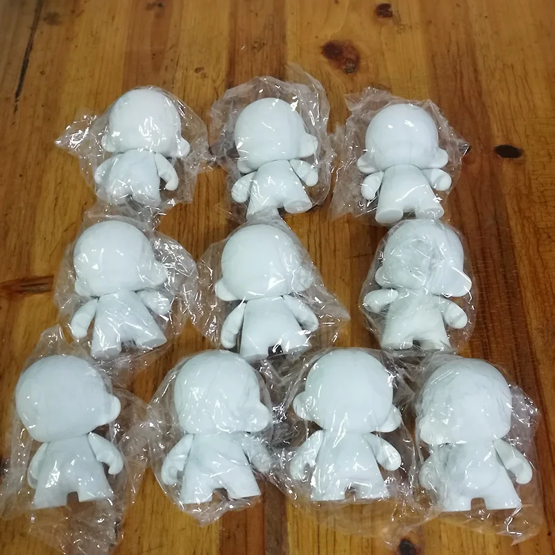 

10pcs 4inch Kidrobot Munny DIY Kids Toys for Art Students White Dolls Do it Yourself Vinyl Art Figure Toy For Boys Accessories