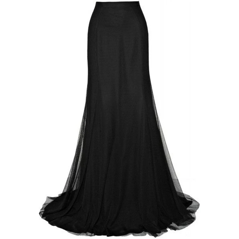New Arrival Mermaid Tulle Skirt Custom Made Floor Length Full Length Skirt Long Maxi Black Tutu Skirts Women