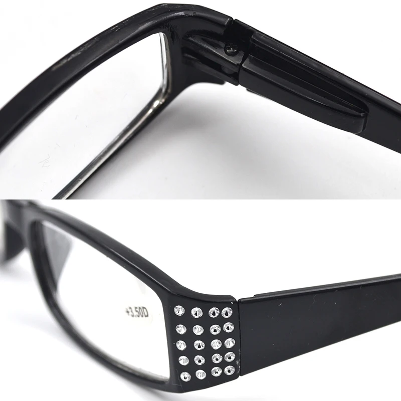 Gafas de lectura ultraligeras y cómodas para presbicia, lupa para dioptrías de 1, 1,5, 2,0, 2,5, 3,0 y 3,5, con patas de resorte de diamante L2