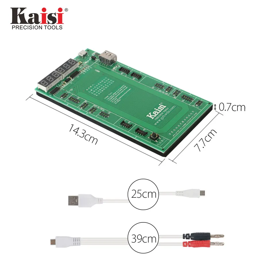 Kaisi Professional Battery Activation Charging Board with Power Cable Repair Tools Kit for iPhone 5 5S 6 6S 7 7 Plus