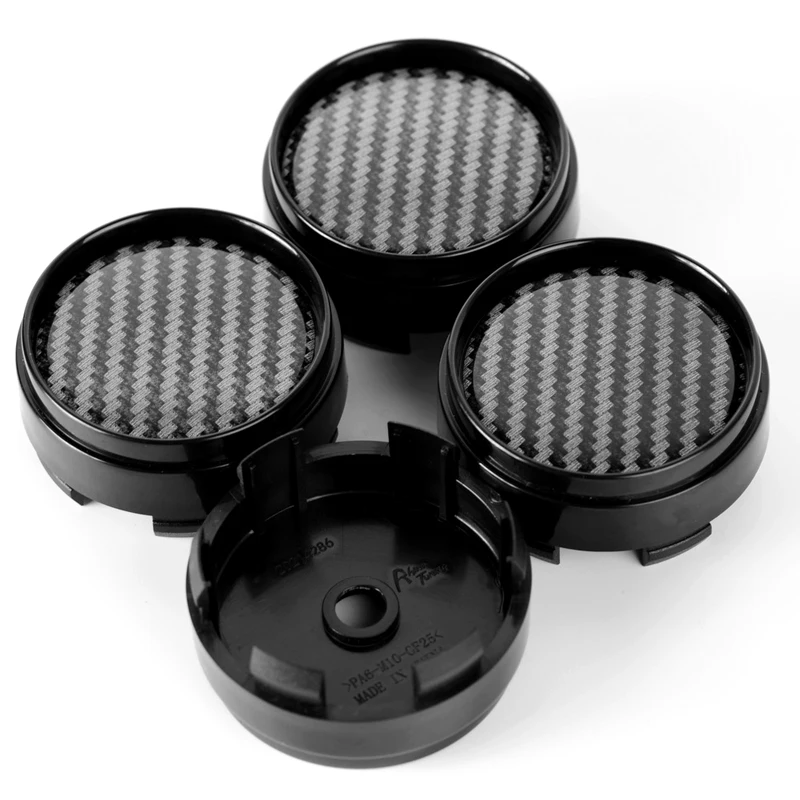 4 Pcs Black Carbon Fiber Wheel Center Rim Cap Cover for Ford F-150 18