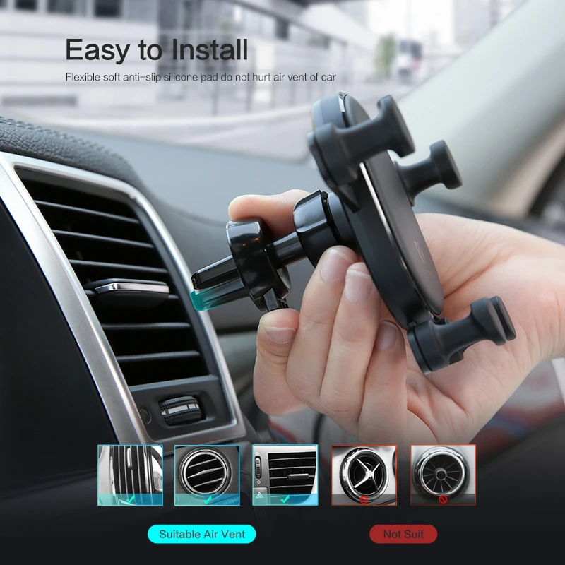 FLOVEME-Soporte de teléfono Gravity para coche, accesorio para iPhone 12, 11 Max, XR, para salida de aire, Samsung S9, OPPO, tututucu