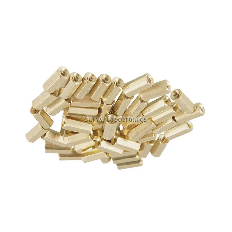 20Pcs M3 12มม.หกเหลี่ยม Net อ่อนนุชหญิงทองเหลือง Standoff/Spacer ใหม่คุณภาพดี