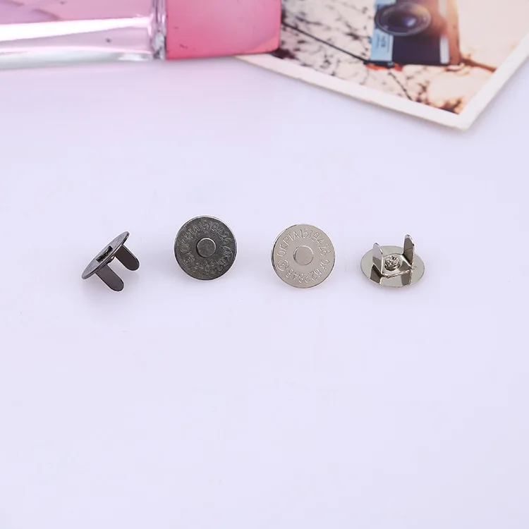 50pcs 4 colors to choose  Metal Magnet Button For Diy Bags Snaps Buttons Clasp Fastener Snap Button Sewing Accessories 14*3.5mm