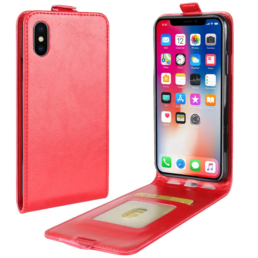 iPhone10 ケース iP10 Case for iPhone X 10 Down Open Style Cases Flip Leather Thick