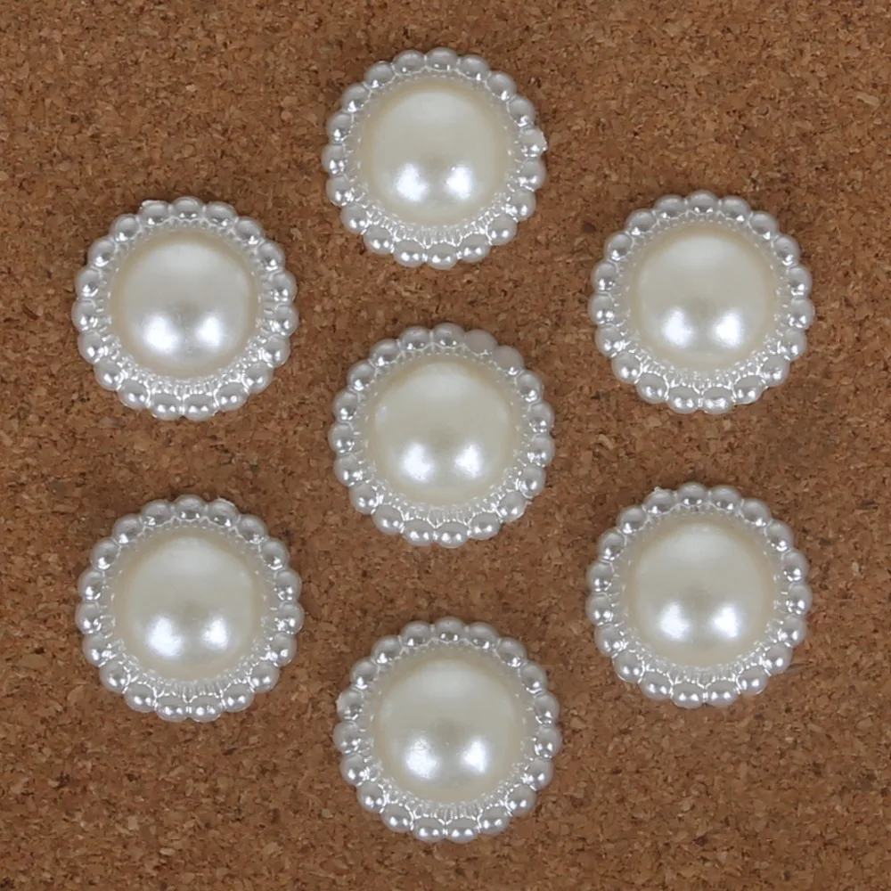 High Quality Multi-size Handcraft Ivory ABS Imitation Pearls Flower Beads for DIY Jewelry Craft Making