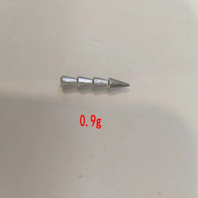 Angelzubehör: Bleieinsatz für Weichköder aus hochlegiertem Blei, Gewicht 0,5g/1g/1,5g/3,2g/4g, 10er-Pack – Detail 5