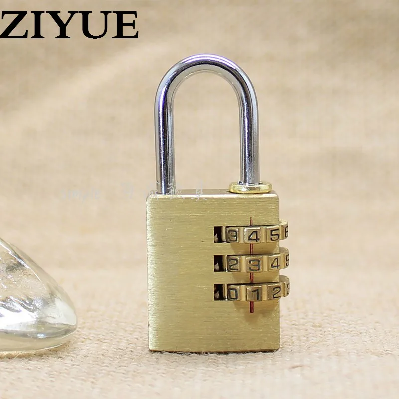 Free  Shipping  Supply Professional Code Lock Brass Lock Rust Proof Pure Metal Mechanical Lock Small Door Luggage