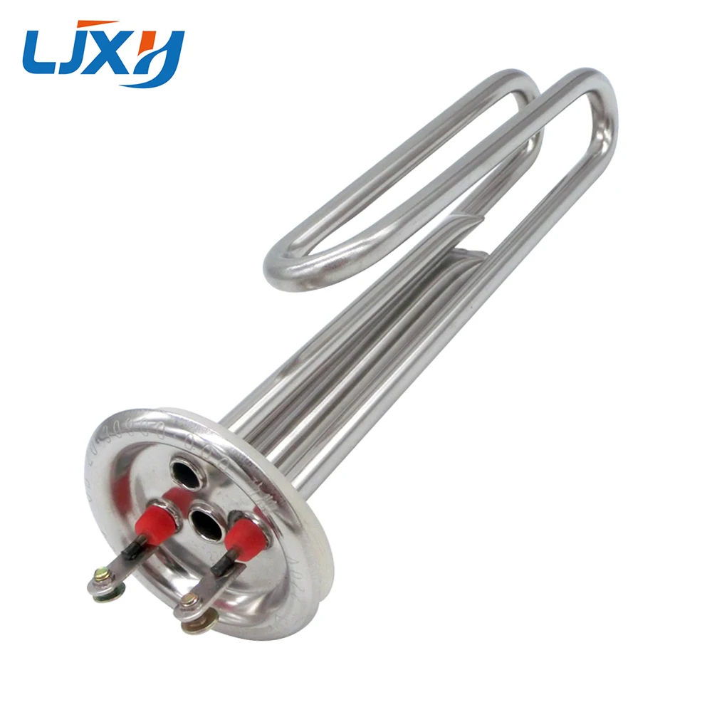 LJXH Element grzejny do wody, grzejniki ze stali nierdzewnej 201, podgrzewacz bojler na wodę 3KW, kołnierz/tarcza 63mm/88mm, średnica rury. 8mm/10mm