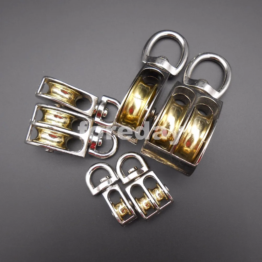 43MM 58MM 86MM Swivel Pulley Sheave Rigging Metal Lift Hoist Rope Hanging Lifting Wheel Fixed pulley Single Double HQ *FD566-571