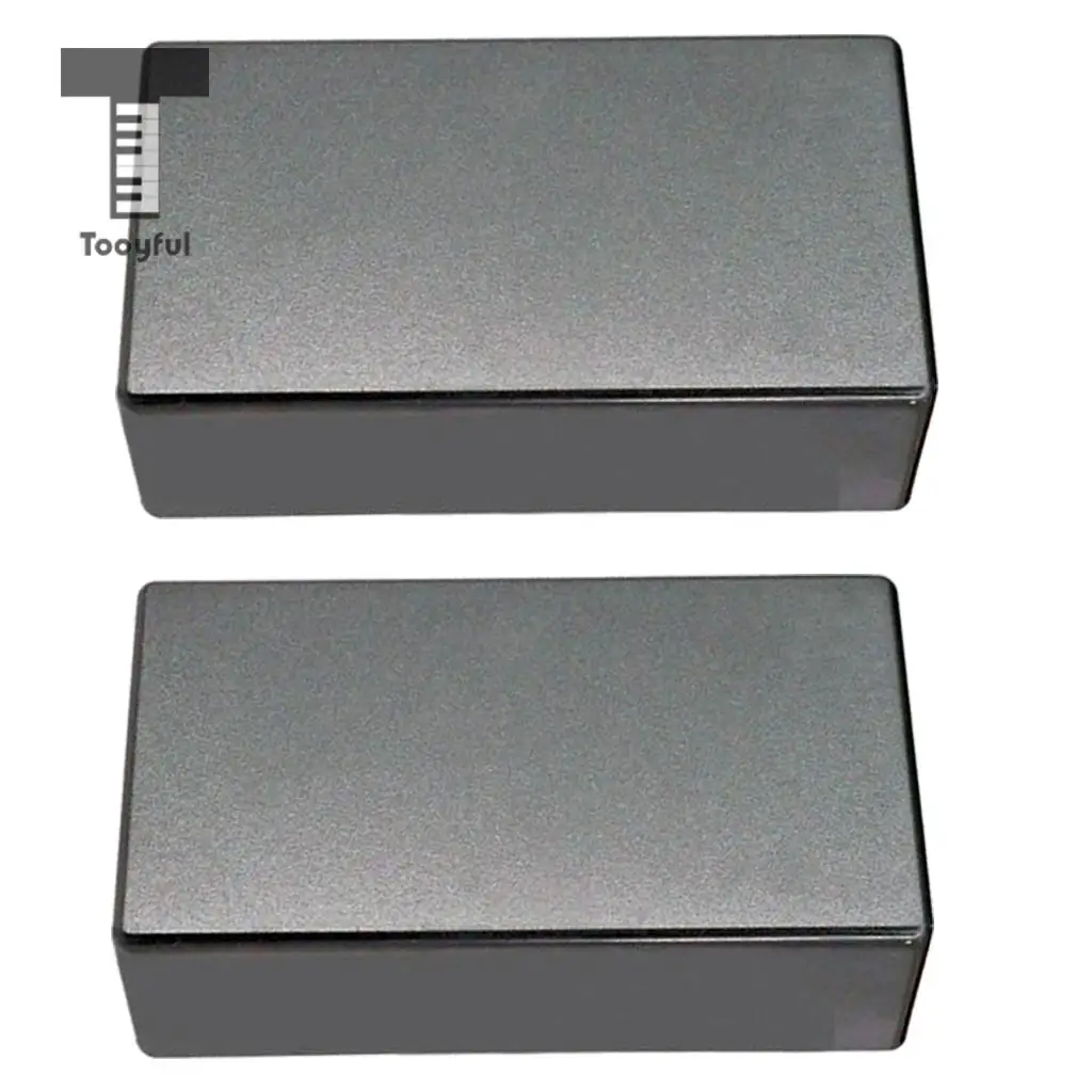 Tooyful 2 Pcs Plastic Sealed Closed Double Coil Guitar Humbucker Pickup Covers No Hole for Electric Guitar Musical Part Decor