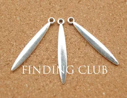 20 pcs  Silver Color Flat Geometric Spikes Charms Pendant DIY Metal Bracelet Necklace Jewelry Findings SALE