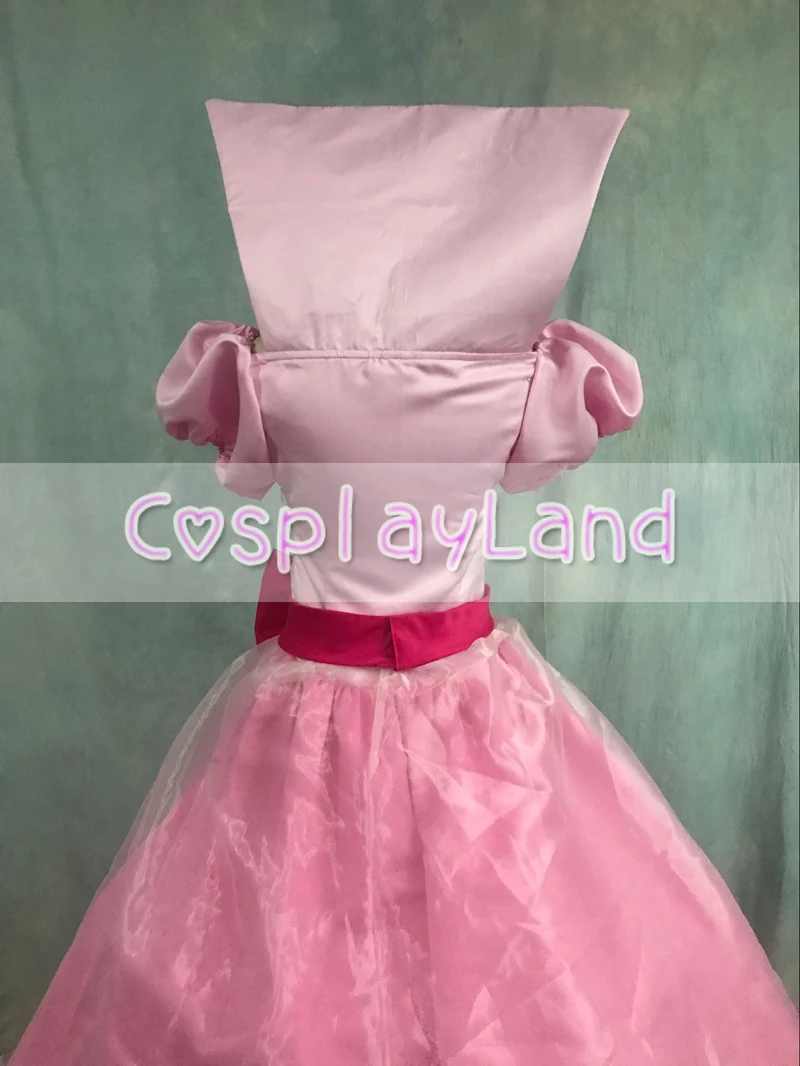 Princess Dress Adult Women Lottie Charlotte Cosplay Costume Halloween Pink Ball Gown Birthday Party Dress