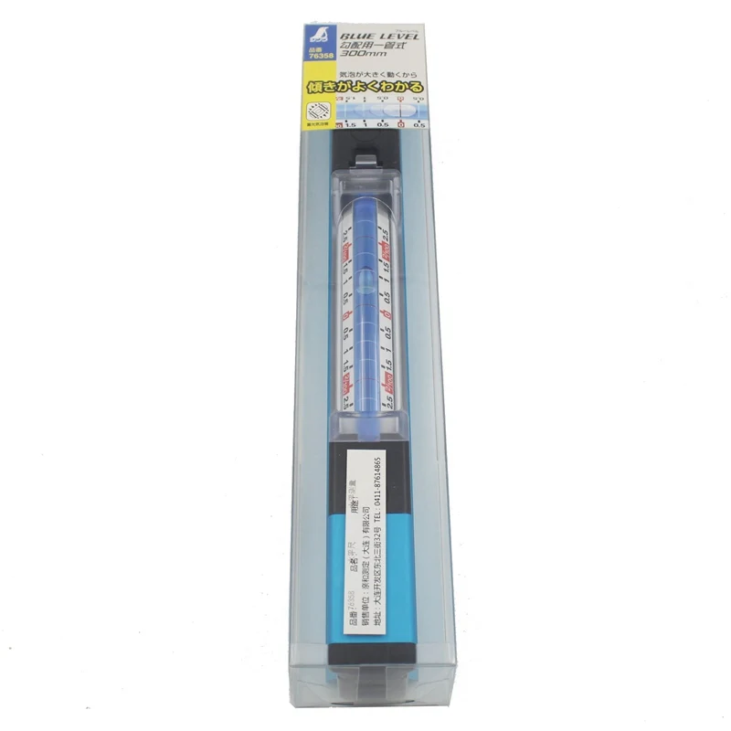 SHINWA Level Ruler Bubble Spirit Level Blue Color with Light board for Installation Drain Precision +-0.5mm/m