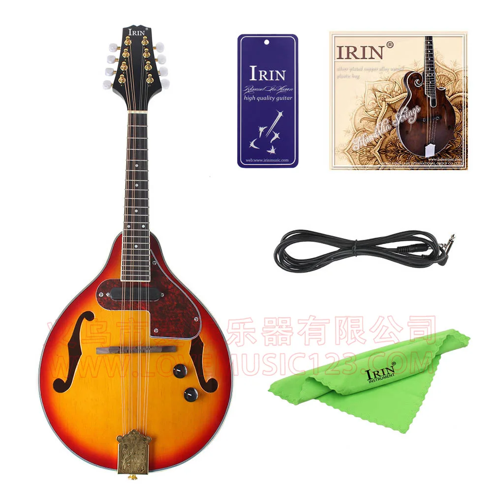 

Top Quality 8-String Electric Mandolin Sunburst A Style Rosewood Fingerboard Music Instrument with Cable Strings Cleaning Cloth