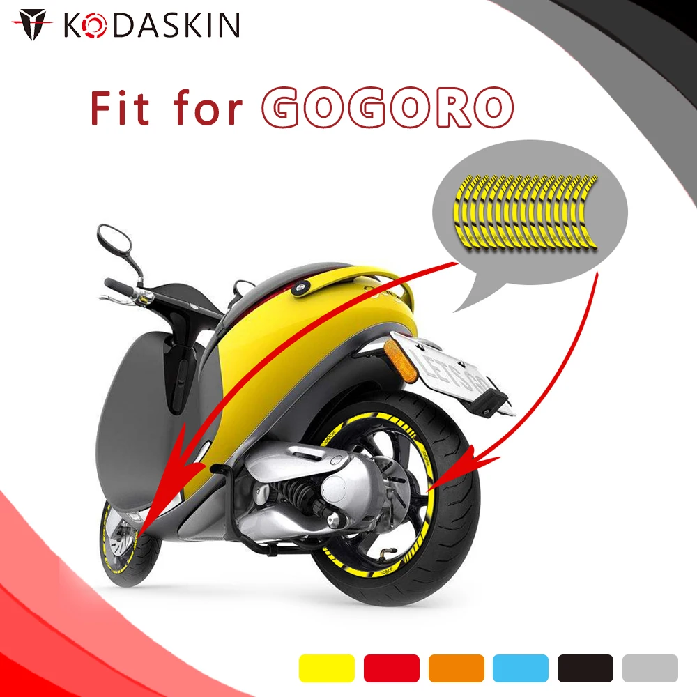 

KODASKIN 2D Printing Wheel Rim Emblem Sticker Decal for Gogoro Universal