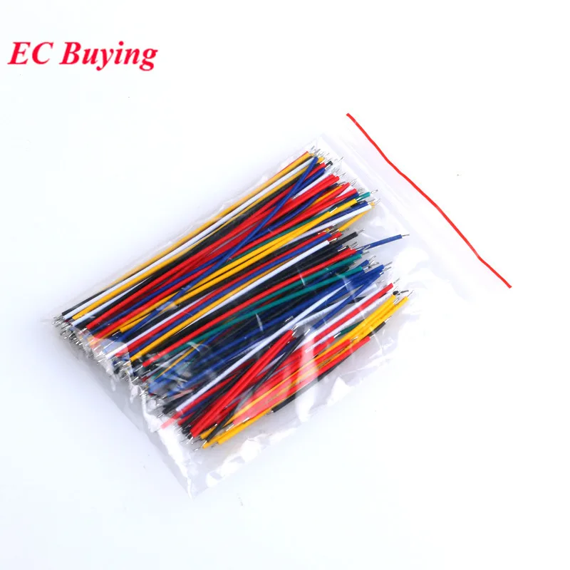 130Pcs 24AWG Breadboard Jumper Wire Cable Kit Tin-Plated PCB Solder Cable Flexible PVC Electronic Wire 5cm 8cm 10cm 6 Colors