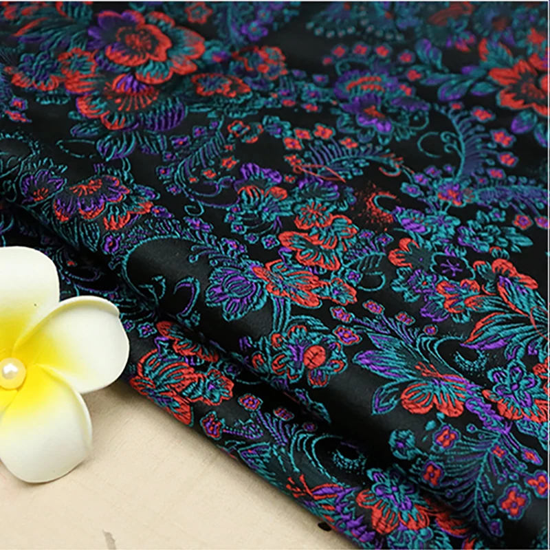

75x100cm Top quality Imported flower style Metallic Jacquard Brocade Fabric,3D jacquard yarn dyed fabric for Women Coat Dress