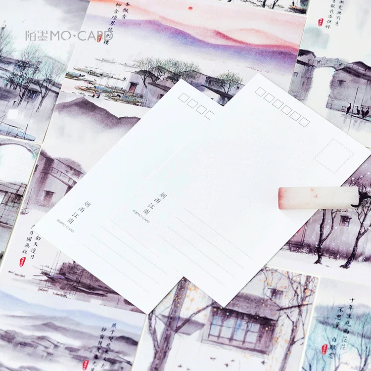 30 sheets/Set Jiangnan Ancient Town Series Postcard /Greeting Card/Message Card/Christmas and New Year gifts Cards