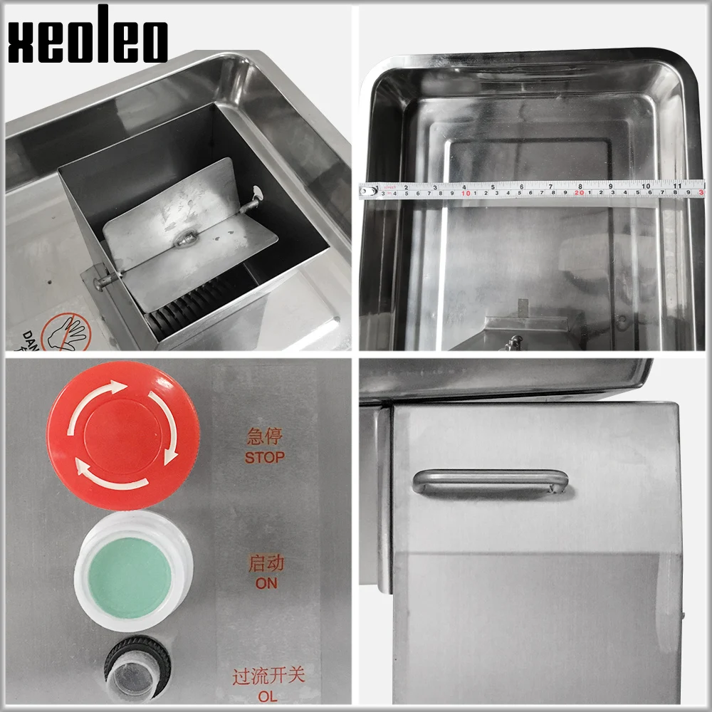 XEOLEO Commercial Meat slicer Electric Meat Cutter Stainless steel Chopper meat3/2.5/4/5/6/7/8mm thickness 250KG/h 110/220V 550W