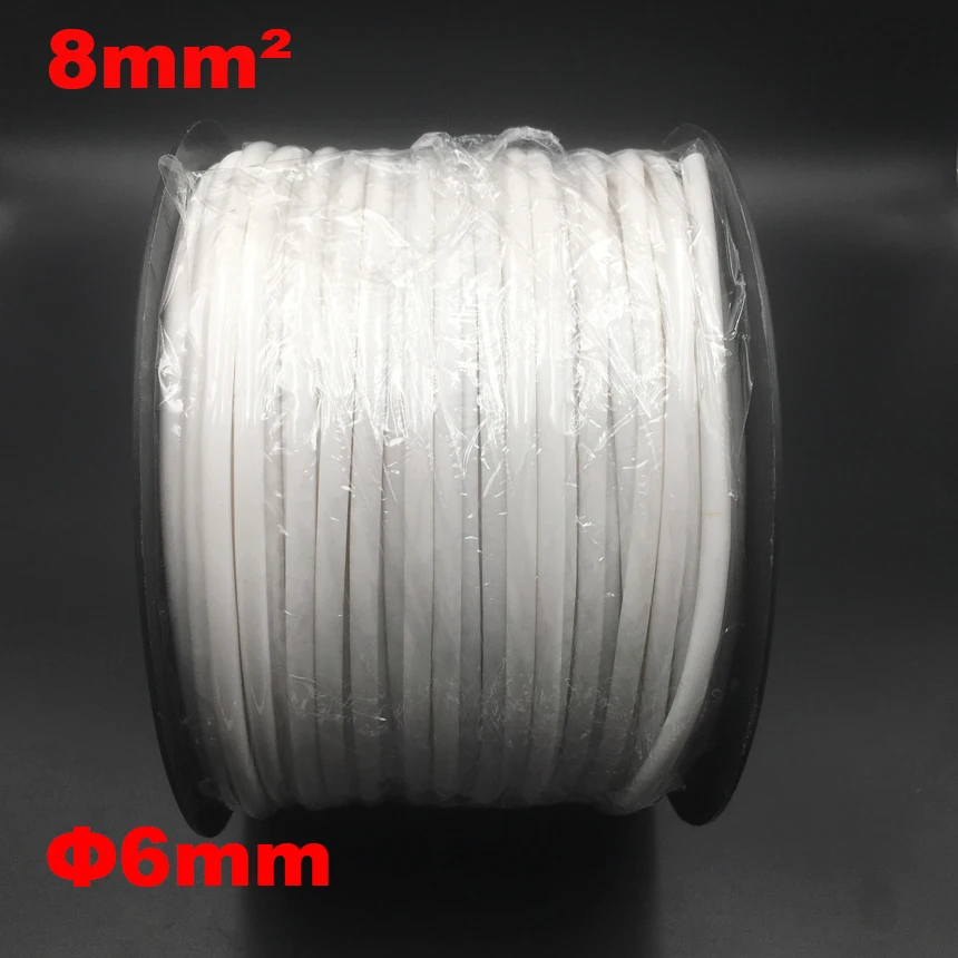 1roll 8mm2 PVC 6mm ID White Handwriting Ferrule Printing Machine Number Plum Tube Wire Sleeve Blank Cable Marker