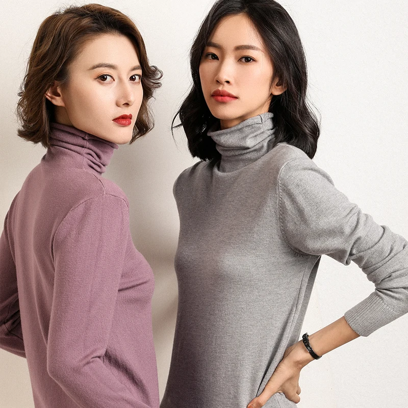 Gejas Ainyu new autumn winter sweater women turtleneck sweaters fashion 2020 women cashmere sweater women knitting pullover tops