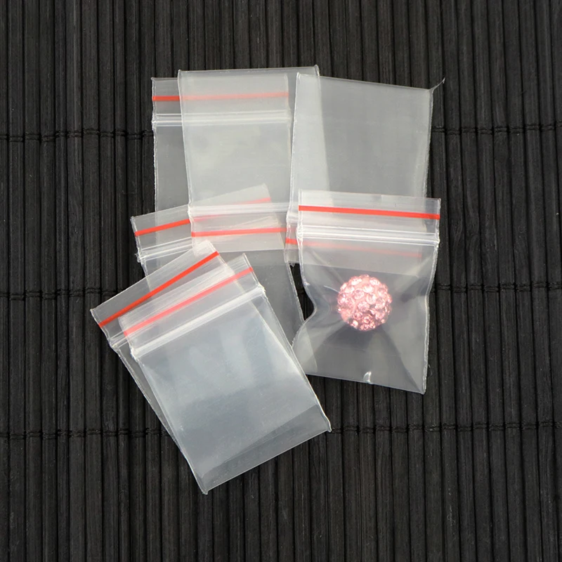 

100pcs/lot 2.2x2.5cm PE Transparent Plastic Gift Packaging Bags For Rings Earrings Jewelry Mini Ziplock Bags (1bag=100pcs)