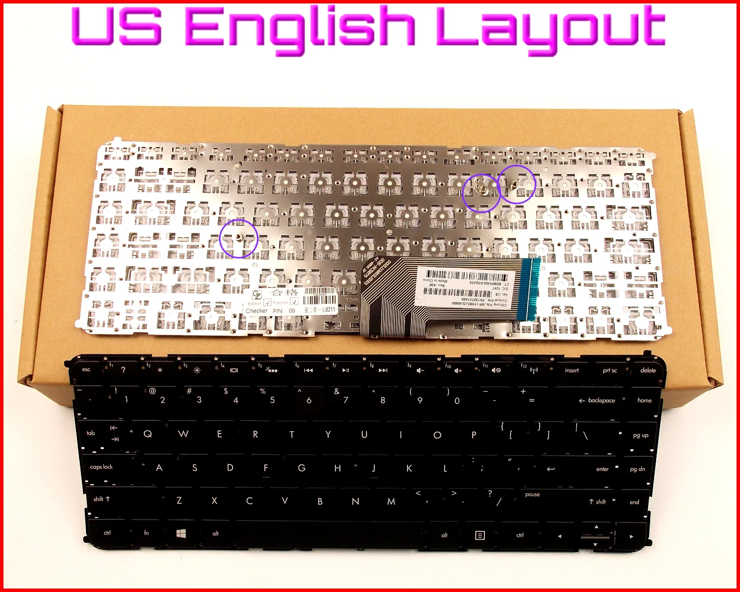 New Keyboard US English Version for HP Envy 4-1128tx 4-1202ed 4-1102ed 4-1010ed 6-1047cl 4-1120tu 4-1039tx Laptop No Frame