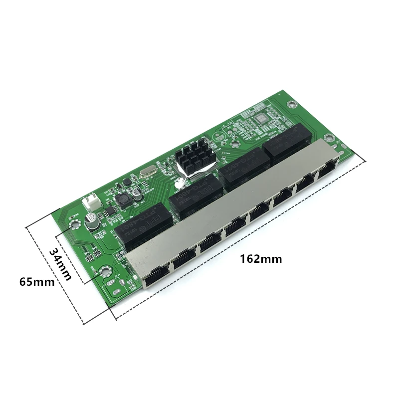 8-port Gigabit switch module is widely used in LED line 8 port 10/100/1000 m contact port mini switch module PCBA Motherboard